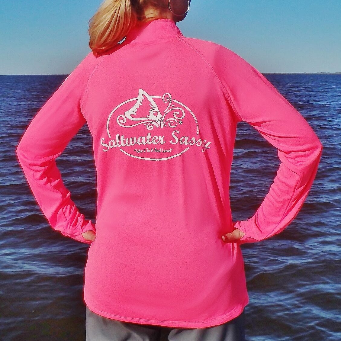 quarter zip pink